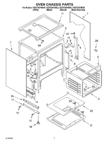 05 - Oven Chassis parts for Kitchenaid Range KGST307HBT5 from AppliancePartsPros.com