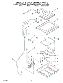 06 - Broiler And Oven Burner parts for Kitchenaid Range KGST307HBS5 from AppliancePartsPros.com