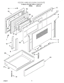 02 - Door And Drawer parts for Kitchenaid Range KERC607EAL5 from AppliancePartsPros.com