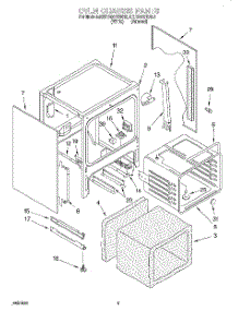 04 - Oven Chassis parts for Kitchenaid Range KERC607EWH2 from AppliancePartsPros.com