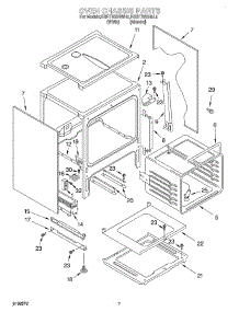 05 - Oven Chassis parts for Kitchenaid Range KGRT600HWH4 from AppliancePartsPros.com