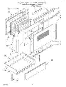 03 - Door And Drawer parts for Kitchenaid Range KERC607EAL0 from AppliancePartsPros.com