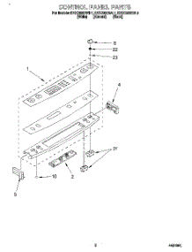 02 - Control Panel parts for Kitchenaid Range KESC300BAL1 from AppliancePartsPros.com
