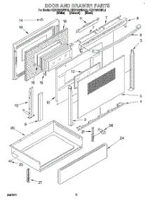 03 - Door And Drawer parts for Kitchenaid Range KESC300BBL2 from AppliancePartsPros.com
