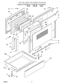03 - Door And Drawer parts for Kitchenaid Range KESC300HBL1 from AppliancePartsPros.com