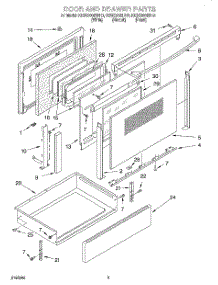 03 - Door And Drawer parts for Kitchenaid Range KESC300HBL0 from AppliancePartsPros.com