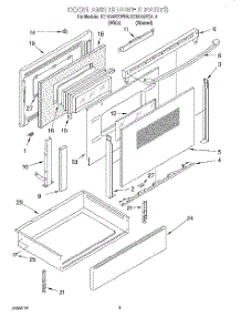 02 - Door And Drawer parts for Kitchenaid Range KERC607EWH4 from AppliancePartsPros.com