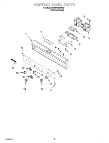 04 - Control Panel parts for Kitchenaid Range KDRP407HSS3 from AppliancePartsPros.com