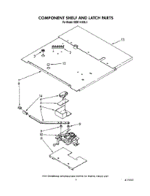 05 - Component Shelf And Latch parts for Kitchenaid Oven KEBI141XBL0 from AppliancePartsPros.com
