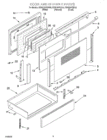 03 - Door And Drawer parts for Kitchenaid Range KESH307BAL9 from AppliancePartsPros.com