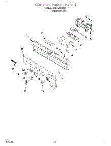 04 - Control Panel parts for Kitchenaid Range KDRP407HSS2 from AppliancePartsPros.com