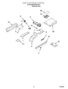 05 - Top Venting parts for Kitchenaid Range KDRP407HSS1 from AppliancePartsPros.com