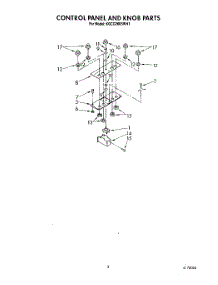 03 - Control Panel And Knob parts for Kitchenaid Cooktop KGCG260SOB1 from AppliancePartsPros.com