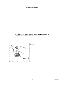 04 - Complete Sealed Gas Burner parts for Kitchenaid Cooktop KGCT305XAL0 from AppliancePartsPros.com