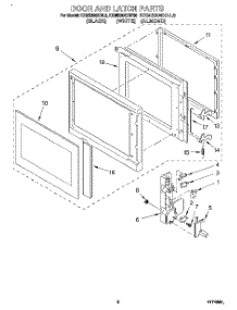 06 - Door And Latch parts for Kitchenaid Oven KEMS306XAL6 from AppliancePartsPros.com