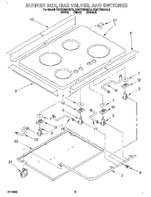 03 - Burner Box, Gas Valves, And Switches parts for Kitchenaid Cooktop KGCT365ABL2 from AppliancePartsPros.com