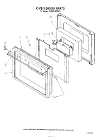 06 - Oven Door , Lit / Optional parts for Kitchenaid Oven KGBS146SBL0 from AppliancePartsPros.com