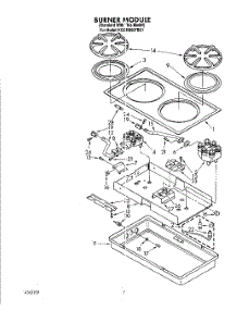 06 - Burner Module parts for Kitchenaid Cooktop KGCM860TBC1 from AppliancePartsPros.com