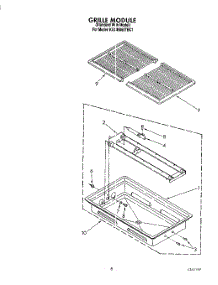 07 - Grille Module parts for Kitchenaid Cooktop KGCM860TBC1 from AppliancePartsPros.com