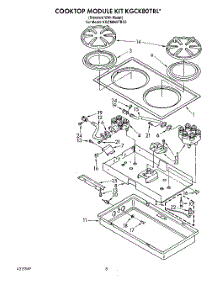 07 - Cook Top Kgck80tbl parts for Kitchenaid Cooktop KGCM860TBC0 from AppliancePartsPros.com
