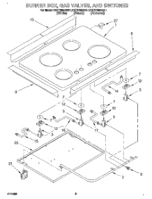 03 - Burner Box, Gas Valves, And Switches parts for Kitchenaid Cooktop KGCT365AWH1 from AppliancePartsPros.com