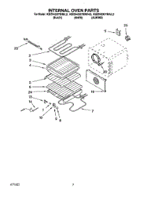 05 - Internal Oven parts for Kitchenaid Range KEDH207BWH2 from AppliancePartsPros.com