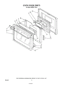 06 - Oven Door parts for Kitchenaid Oven KEMI371TBL0 from AppliancePartsPros.com