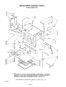 09 - Microwave Cabinet parts for Kitchenaid Oven KEMI371TBL0 from AppliancePartsPros.com
