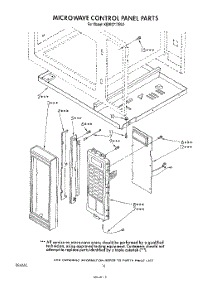 12 - Microwave Control Panel parts for Kitchenaid Oven KEMI371TBL0 from AppliancePartsPros.com