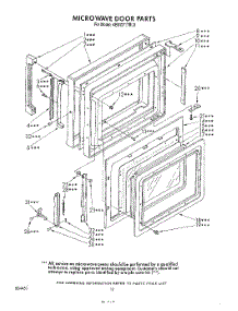 13 - Microwave Door parts for Kitchenaid Oven KEMI371TBL0 from AppliancePartsPros.com