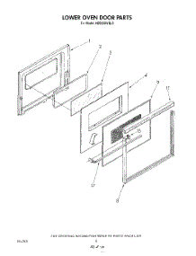 05 - Lower Oven Door , Lit / Optional parts for Kitchenaid Oven KEBI200VBL0 from AppliancePartsPros.com
