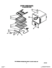 06 - Oven Liner parts for Kitchenaid Oven KEBS177WWH2 from AppliancePartsPros.com