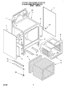 04 - Oven Chassis parts for Kitchenaid Range KERI500YAL3 from AppliancePartsPros.com