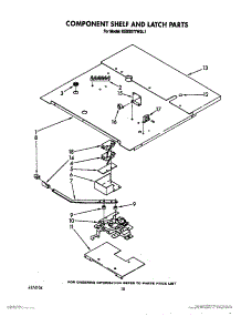 08 - Component Shelf And Latch parts for Kitchenaid Oven KEBS277WWH1 from AppliancePartsPros.com
