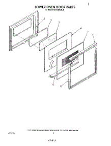 05 - Lower Oven Door parts for Kitchenaid Oven KEBI200VBL2 from AppliancePartsPros.com