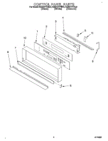 03 - Control Panel, Literature parts for Kitchenaid Oven KEBS177YWH3 from AppliancePartsPros.com