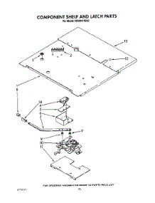 07 - Component Shelf And Latch parts for Kitchenaid Oven KEBI241XBL0 from AppliancePartsPros.com