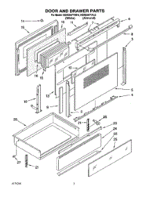 03 - Door And Drawer parts for Kitchenaid Range KERS507YAL0 from AppliancePartsPros.com