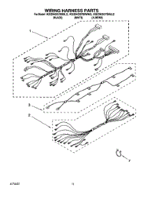 08 - Wiring Harness parts for Kitchenaid Range KEDH207BAL2 from AppliancePartsPros.com