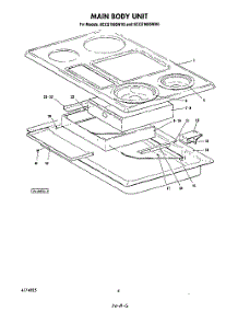 03 - Section parts for Kitchenaid Cooktop KECS160SWH0 from AppliancePartsPros.com