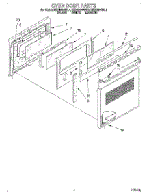 03 - Oven Door, Literature parts for Kitchenaid Range KEDH207BBL1 from AppliancePartsPros.com