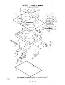 02 - Section parts for Kitchenaid Cooktop KECT305VWH1 from AppliancePartsPros.com