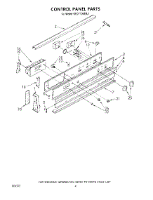 03 - Control Panel parts for Kitchenaid Range KEDT105SBL1 from AppliancePartsPros.com