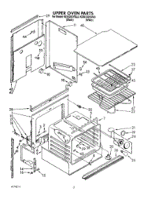 02 - Upper Oven parts for Kitchenaid Oven KEBI200YWH0 from AppliancePartsPros.com