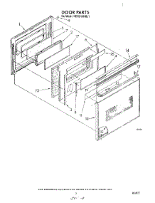 03 - Door parts for Kitchenaid Range KEDS100VWH1 from AppliancePartsPros.com