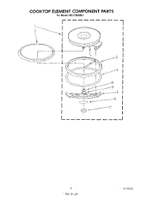 03 - Section parts for Kitchenaid Cooktop KECT365SBL1 from AppliancePartsPros.com