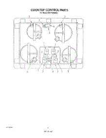 04 - Section parts for Kitchenaid Cooktop KECT365SBL1 from AppliancePartsPros.com