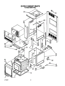 08 - Oven Cabinet parts for Kitchenaid Oven KEMI371TBL2 from AppliancePartsPros.com