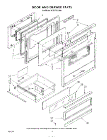 04 - Door And Drawer parts for Kitchenaid Range KEES702SWB1 from AppliancePartsPros.com