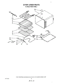 06 - Oven Liner parts for Kitchenaid Oven KEBS176WBL3 from AppliancePartsPros.com